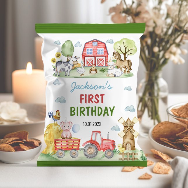 Farm Animals Barnyard Birthday Chip Bag Wrapper (Creator Uploaded)