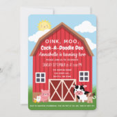 Farm Animals Barnyard Birthday Invitation (Front)