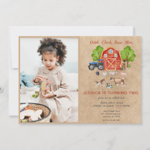 Farm Animals Barnyard Birthday Invitation