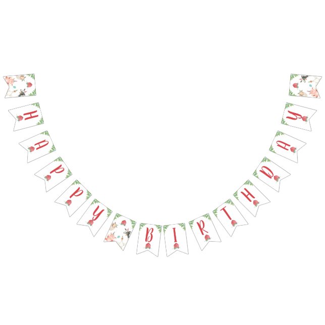 Farm Animals Barnyard Boy Happy Birthday Banner (All)