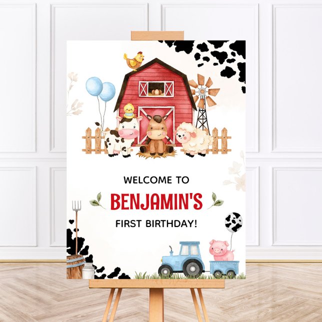 Farm Animals Barnyard FARM BIRTHDAY Welcome Sign (Creator Uploaded)