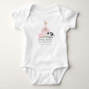 Gift Outfit for Boy /Girl Farm Baby.Easter Baby Vest Short Sleeve,Bodysuit Funny farm animals.