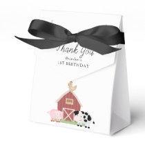 Farm Animals Barnyard White Birthday Favor Box