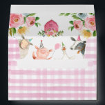 Farm Animals Barnyard Zoo Party Girl Pink Birthday Envelope<br><div class="desc">♥ A perfect addition to your little one's birthday party! Farm animals theme. Farm animals theme. Designed to match our Farm Animals theme collection.</div>