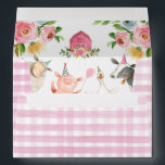 Farm Animals Barnyard Zoo Party Girl Pink Birthday Envelope<br><div class="desc">♥ A perfect addition to your little one's birthday party! Farm animals theme. Farm animals theme. Designed to match our Farm Animals theme collection.</div>