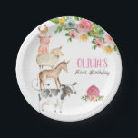 Farm Animals Barnyard Zoo Party Girl Pink Birthday Paper Plates<br><div class="desc">A perfect addition to your little one's birthday party! Farm animals theme. Farm animals theme. Designed to match our Farm Animals theme collection. ★ Easily PERSONALIZE this design with your details. ★ If you need coordinating MATCHING ITEMS, please check our matching collection or shop. If you can't find what you...</div>
