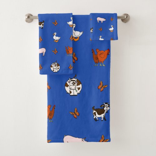 Farm Animals Bath Towel Set