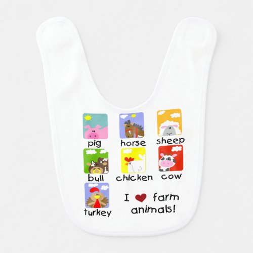 Farm Animals Bib