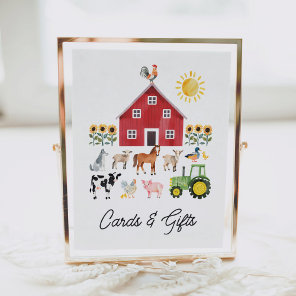 Farm Animals Birthday Cards and Gifts Sign