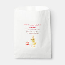 Farm Animals Birthday Girl Favor Bag - Editable