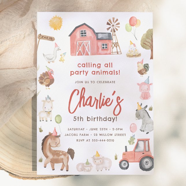 Farm Animals Birthday Invitation (Creator Uploaded)