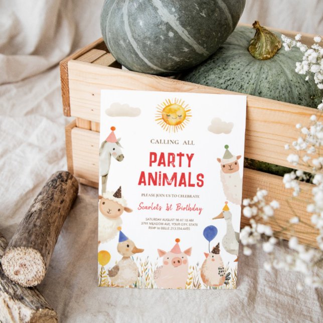 Farm Animals Birthday Invitation  (Creator Uploaded)
