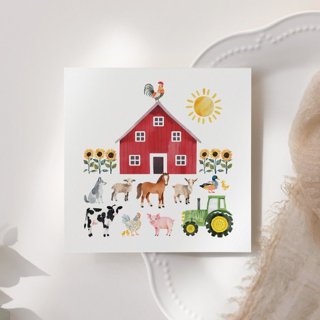 Farm Animals Birthday Napkins (Creator Uploaded)