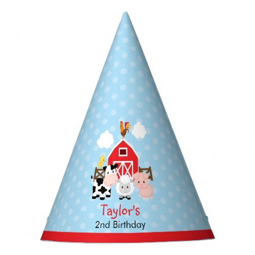 Farm Animals Birthday Party Boys Paper Hats