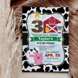 Farm Animals Birthday Party Invitation
