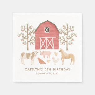 Farm Animals Birthday Party Napkins