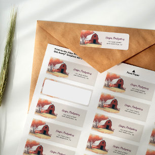Farm Animals Birthday Party Return Address Label