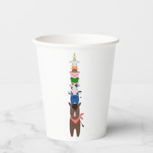 Farm Animals Birthday Personalized Paper Cups