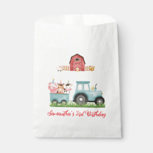 Farm Animals Blue Boy Barnyard Birthday Party Favor Bag