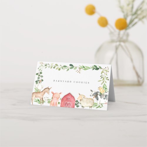 Farm Animals Buffet Food Labels