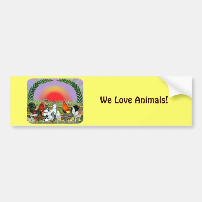 Farm Animals Bumper Sticker (Front)