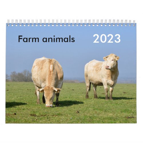 Farm animals calendar