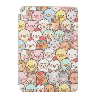 Farm Animals Cartoon Pattern iPad Mini Cover
