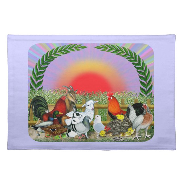 Farm Animals Cloth Placemat (Front)