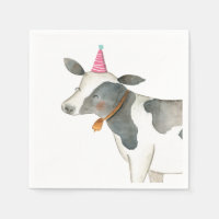 Farm Animals Cow Girl Birthday Barnyard Pink