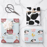 Baby Cow Christmas Pattern Wrapping Paper | Zazzle