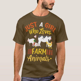 Farm Animals Cow Sheep Duck Chicken T-Shirt