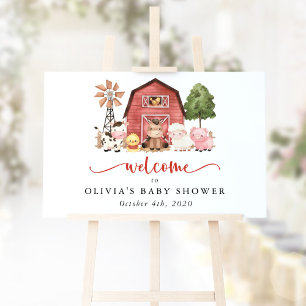 Farm Animals, Cute Animals, Baby Shower Welcome Sign