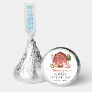 Farm Animals, Cute Animals, Barn, First Birthday Hershey®'s Kisses®