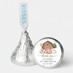 Farm Animals, Cute Animals, Barn, First Birthday Hershey®'s Kisses®