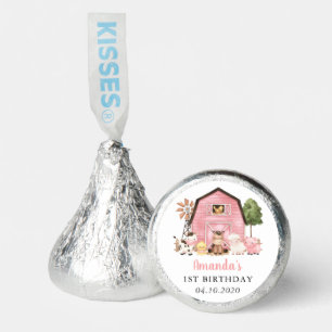 Farm Animals, Cute Animals, Barn, First Birthday Hershey®'s Kisses®