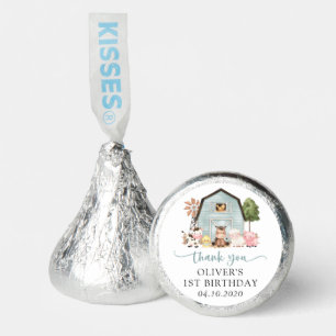 Farm Animals, Cute Animals, Barn, First Birthday Hershey®'s Kisses®