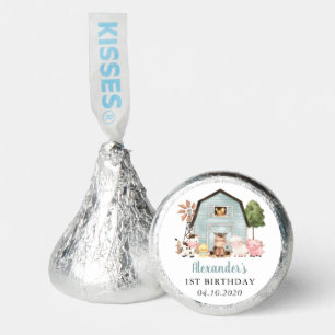 Farm Animals, Cute Animals, Barn, First Birthday Hershey®'s Kisses®