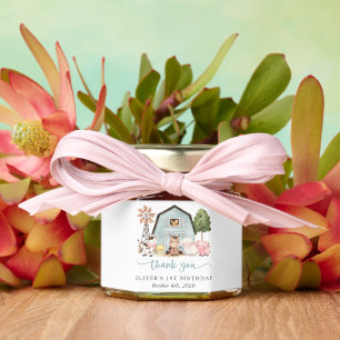 Farm Animals, Cute Animals, Barn, First Birthday Honey Jar Favors