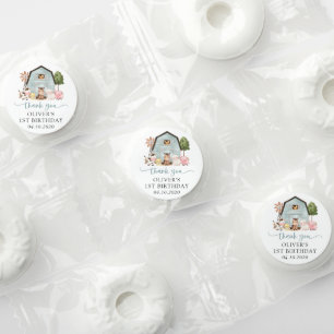 Farm Animals, Cute Animals, Barn, First Birthday Life Saver® Mints
