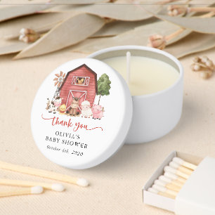 Farm Animals, Cute Animals, Red Barn, Baby Shower Mini Candle Favors
