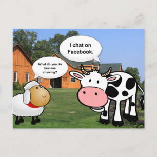 Farm animals cute cartoon funny facebook chat postcard