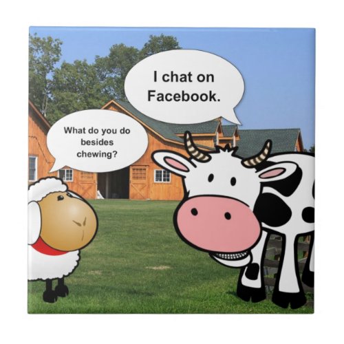 Farm animals cute cartoon funny facebook chat tile