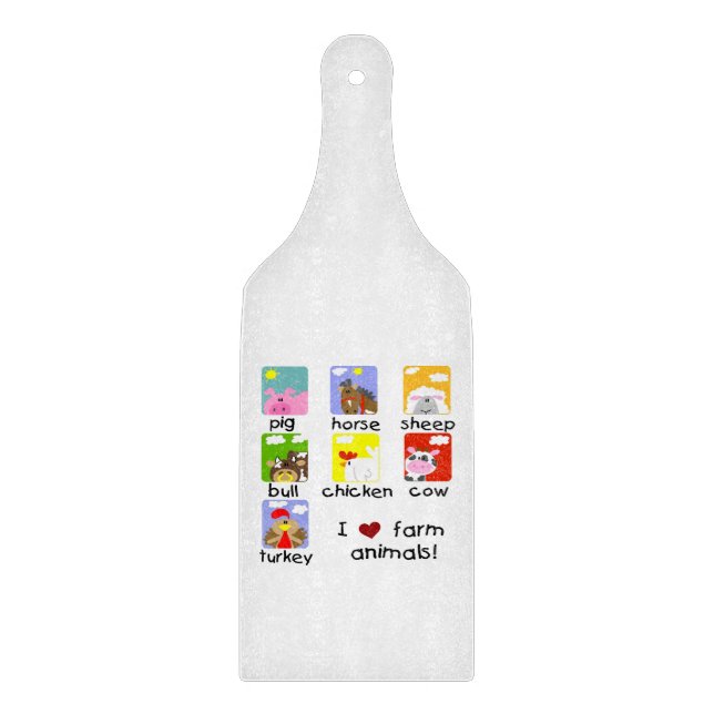 Farm Animals Cutting Board (Front)