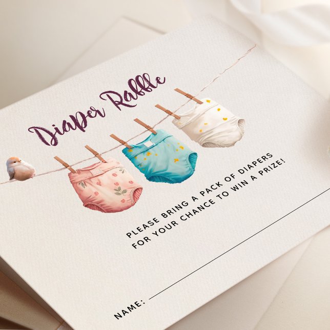 Farm Animals Diaper Raffle Ticket Card (Creator Uploaded)