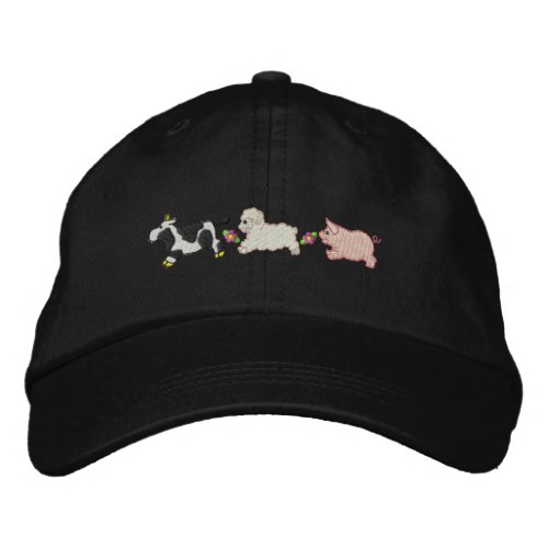 Farm Animals Embroidered Baseball Hat