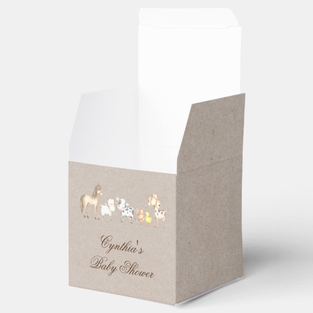 Farm Animals Favor Box (Opened)