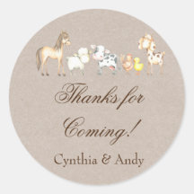 Farm Animals Favor Stickers | Custom Stickers