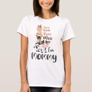 Farm Animals First Birthday Matching Mommy T-Shirt