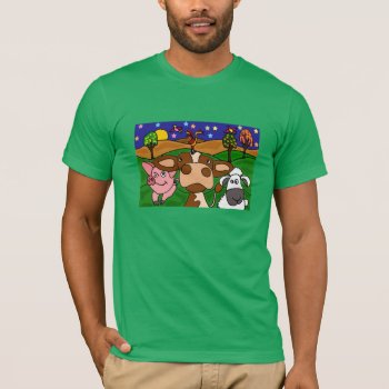 Farm Animals Folk Art Shirt by tickleyourfunnybone at Zazzle