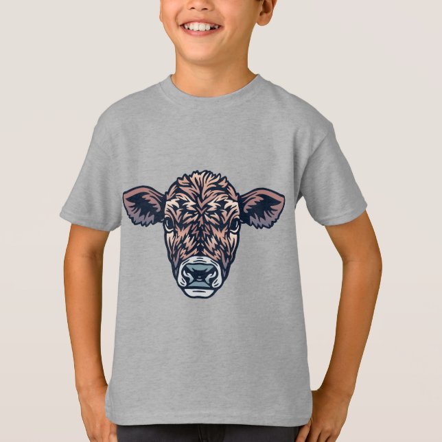 Farm Animals Friends Calf T-Shirt (Front)
